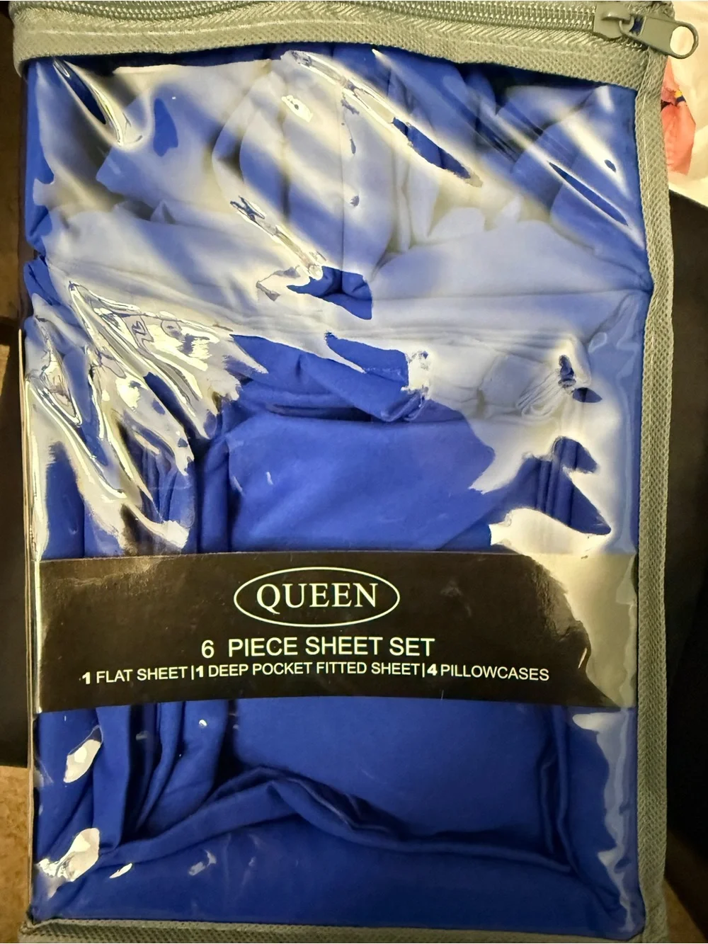 Ashley Taylor Royal Blue Bamboo Sheet Set - Queen. New.